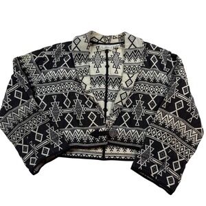 Flashback Southwestern Geometric Cropped Jacket – Women M Multicolor